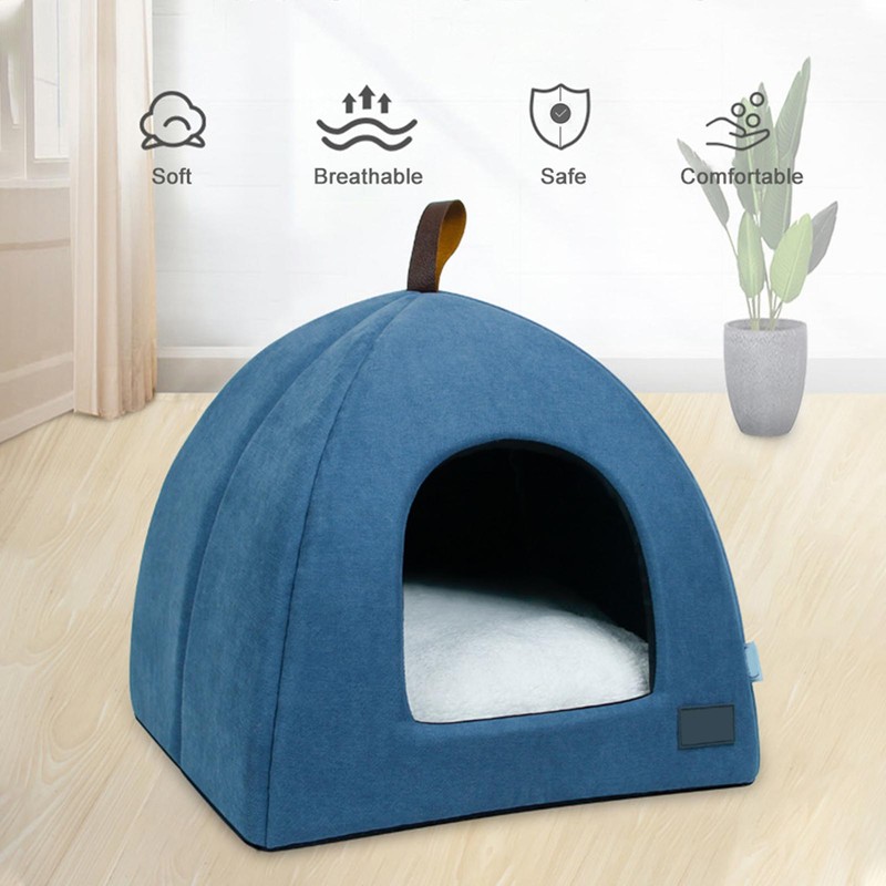 Foldable Cat Bed Breathable Cat House Indoor Pet Tent Dog
