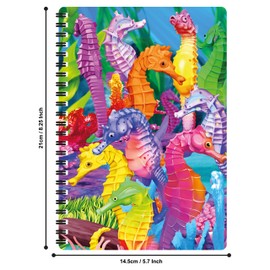 3D LiveLife A5 Notebook - Hilarious Hippocampus from Deluxebase. 80 Page Lenticular Seahorse Notebook. Superb school or office stationery