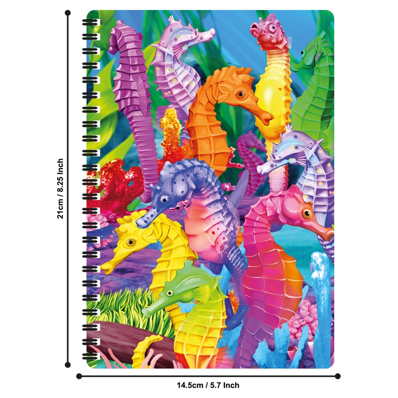 3D LiveLife A5 Notebook - Hilarious Hippocampus from Deluxebase. 80