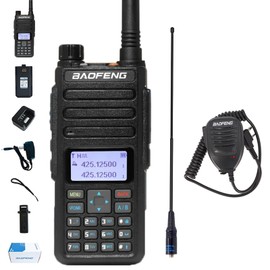 BAOFENG Upgrade DR-1801UV DMR Radio Digital/Analog Two Way Radio Long Range DM-1801 Upgraded Version 2200mAh Battery SMS Function 1024 Channels Dual Band Walkie Talkie with 771 Antenna Mic