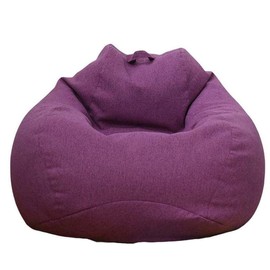 Stuffed Animal Storage Bean Bag Cover (No Filler) Extra Soft Beanbag Seat Chair Covers-Cotton Linen Memory Foam Beanbag Replacement Cover for Adults Children Without Filling