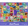 Re-marks State Flowers Stamp Collage Jigsaw Puzzle, 500 Large Piece