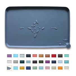 Hoki Found -Waterproof Pet Feeding Mats with High Lips - Multiple Size and Colors for Dogs, Cats & Others-G