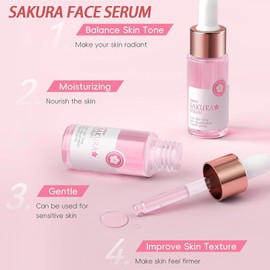 Skin Care Sets & Kits For Teenage Girls Gifts, Sakura Pamper Sets For Teenage Girls, Teen Skincare Set For Girls Pamper Set With Serum,Cream,Sleep Mask,Eye Mask (One Size, Sakura-Skincare-Girls Gifts)