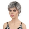 Wiginway Short Straight Wigs Layered Shaggy Synthetic Wig Women Party