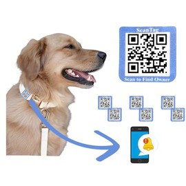 My ScanTag – Smart Pet ID Tags (6 in a Pack) – Digital Dog Finder with Free Alert App – Waterproof, Lightweight, Weatherproof – Attaches to Any 1" wide Collar – No Expensive Gear Needed!