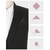 Elerevyo Men's Cotton Classic Handkerchief Plain Pocket Square, black