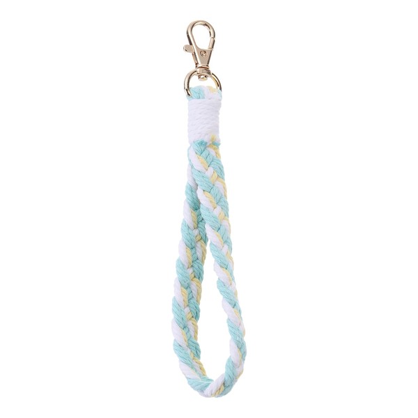PATIKIL Boho Macrame Keychain, Handmade Wristlet Bracelet Keychain Keyring Holder
