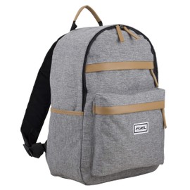 FUEL Virgo Classic Style Chambray Backpack With Exterior Organizer Pockets, Padded Back And Adjustable Padded Straps - Gray Chambray