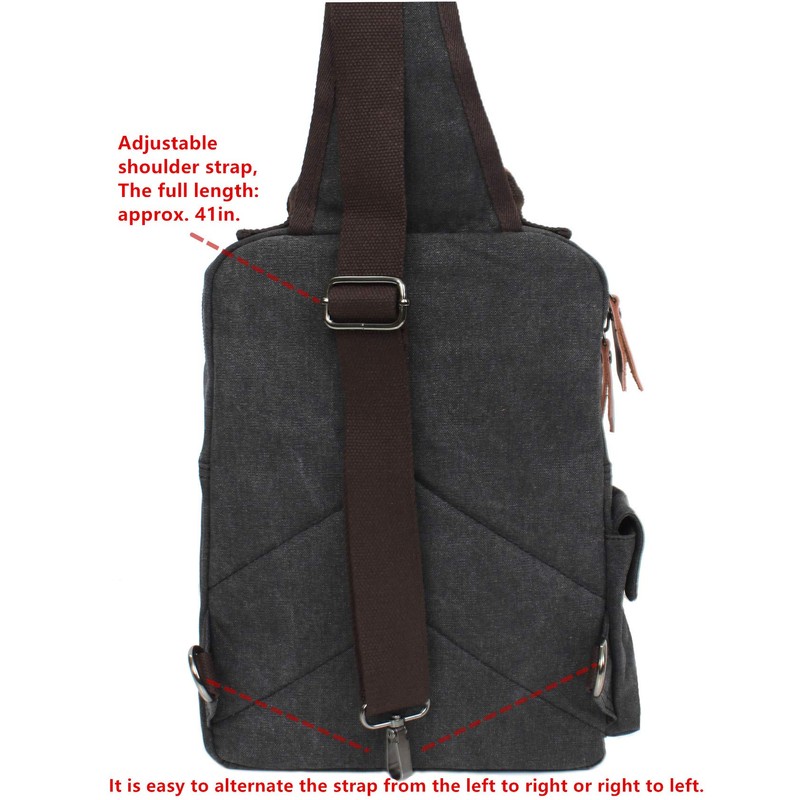 Leaper Canvas One Strap Sling Cross Body Messenger Bag Shoulder