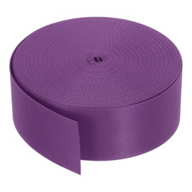 MECCANIXITY Flat Nylon Webbing Strap 2 Inch 25 Yards Polypropylene Webbing Hibiscus Purple for Backpack, Luggage-Rack, Outdoor Climbing, DIY Craft
