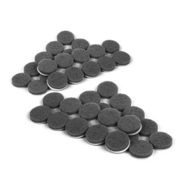 Slipstick Premium Wool Felt Furniture Pads/Floor Protectors (1 Inch Round Value Pack) Includes 40 Heavy-Duty Felt Chair Leg Pads with Self-Stick Adhesive, Gray, CB115