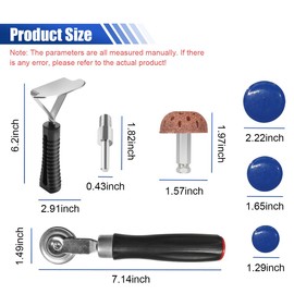 GAOLAOSY 63PCS Car Tire Patch Roller Kit, Includes Auto Tire Repair Buffing Wheel & Inner Liner Scraper & 32mm/ 42mm/ 58mm Tires Patches, Heavy Duty Vehicle Tires Repair Tools for Bike Motorcycle