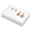 Oirlv 3 Slots PU Leather Small Ring Organizer Earrings Trays