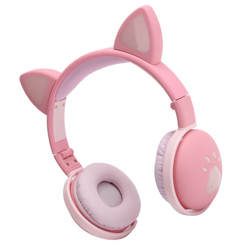 Cute Cat Ear Glowing Wireless Bluetooth Headphone HIFI Sports Folding