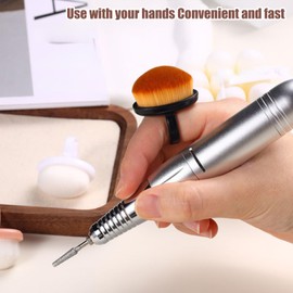 Finger Ring Nail Dust Brush - Nail Prep Manicure Brush Powder Remover,Portable Manicure Tools Pedicure Duster for Indoor Home Outdoor Travel Vacation