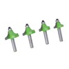 4 Pcs Roundover Router Bit 8mm Shank 5/8in 3/4in 7/8in
