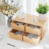 Bamboo Desk Organizer 4 Drawers, Countertop Organizer with Drawers Makeup