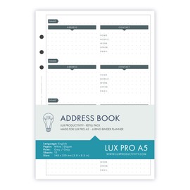 LUX PRO REFILL PACKS UK (LUX PRO - Address Book)
