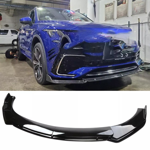 Unbranded For VW Tiguan R Line Glossy Black Front Bumper