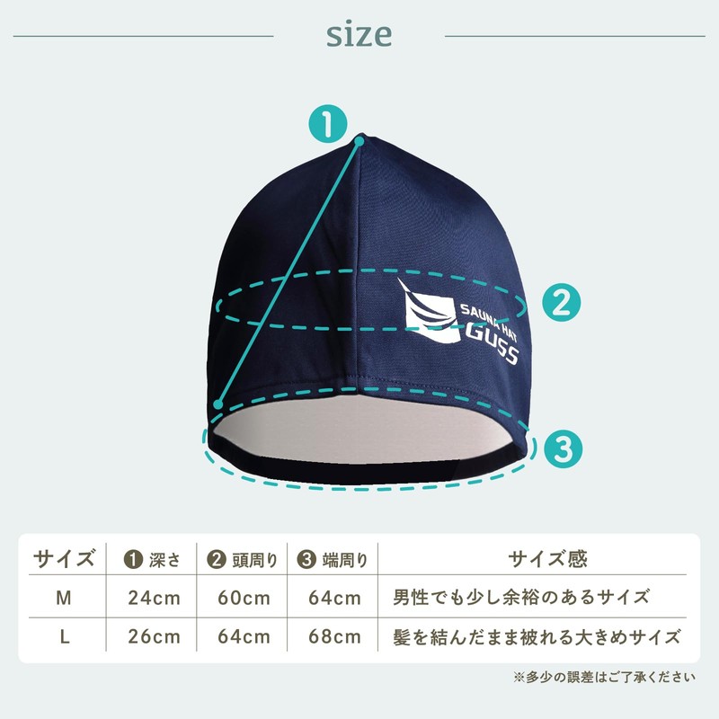 GUSS Lining Revolution Sauna Hat/Fully Machine Washable / Dryer Safe