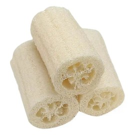 Esponja De Lufa Natural Paquete De 3 Estropajos De Ducha