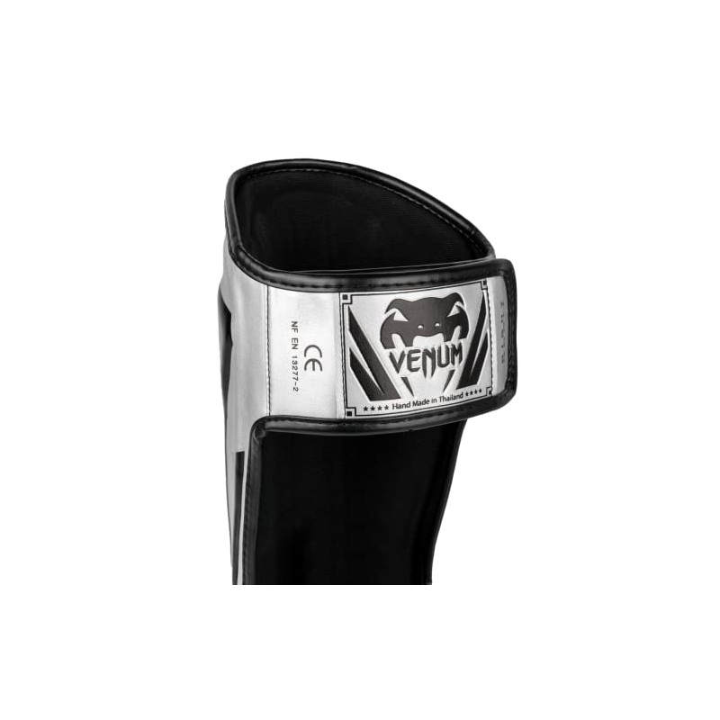 Venum Elite Standup Shinguards - Silver/Black