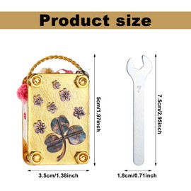 Lyreh Mikro-Blumenpresse, Kleines Metall Blumenpressbuch DIY Pflanzenkonservierungsset Geschenke für Pflanzenliebhaber Geschenke für Kunst und Handwerksliebhaber(Kleeblatt-Stil)