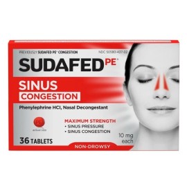 SUDAFED PE Congestion Tablets 36 EA