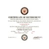 United States Navy Retirement replacement certificate