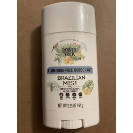 Power Stick Brazilian Aluminum Free Deodorant Notes of Pistachio & Sltd Caramel