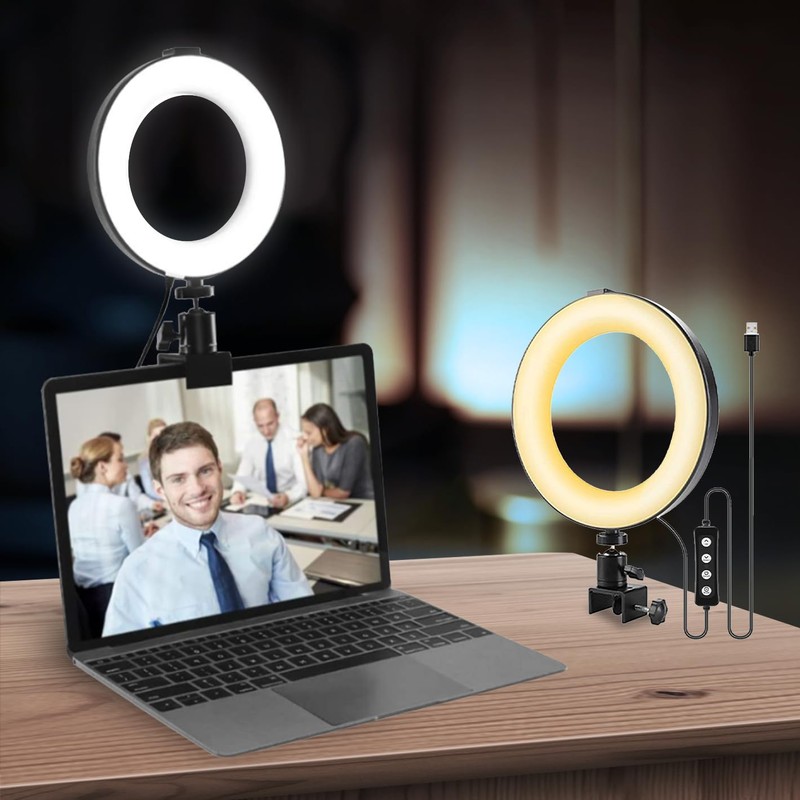 Ring Light for Computer, Video Conference Kit, 6" Ring Light