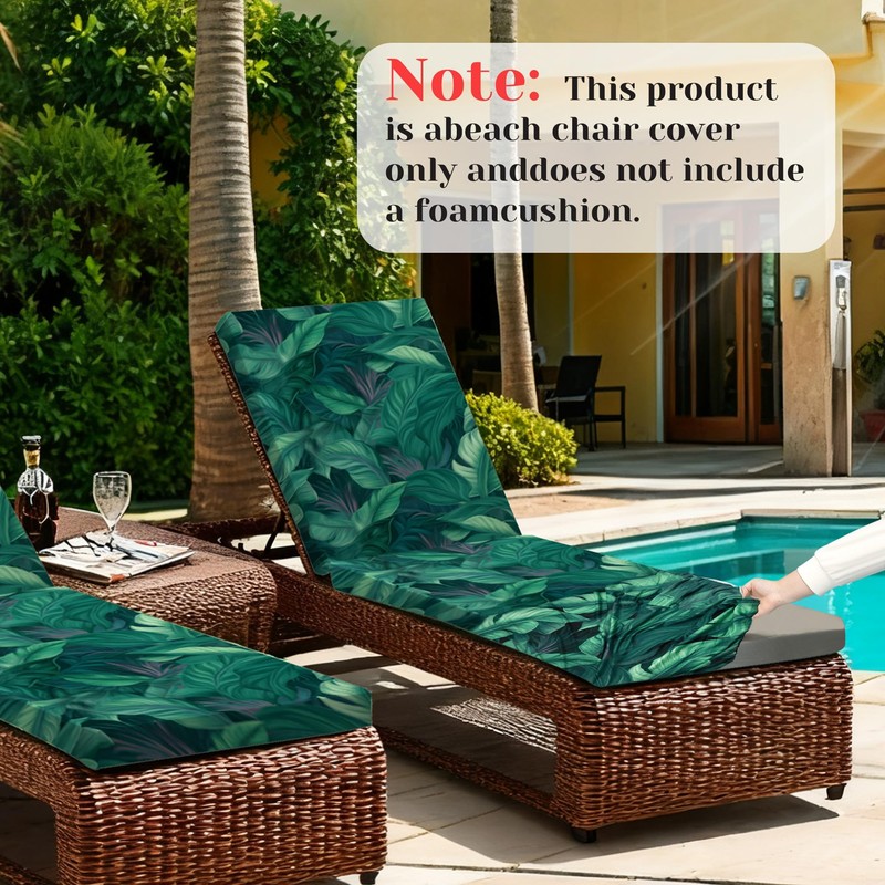DREAHOTEXTIL Pool Lounge Chair Covers, Beach Chair Cover - 2