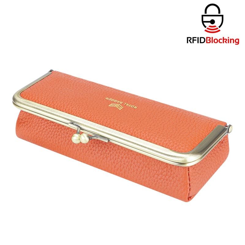 Royal Bagger Genuine Leather Fashion Glasses Case - RFID Blocking,