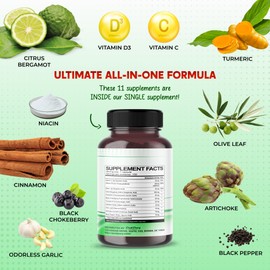 Citrus Bergamot Cinnamon Black Chokeberry Turmeric - Overall Wellness Support - Made in USA