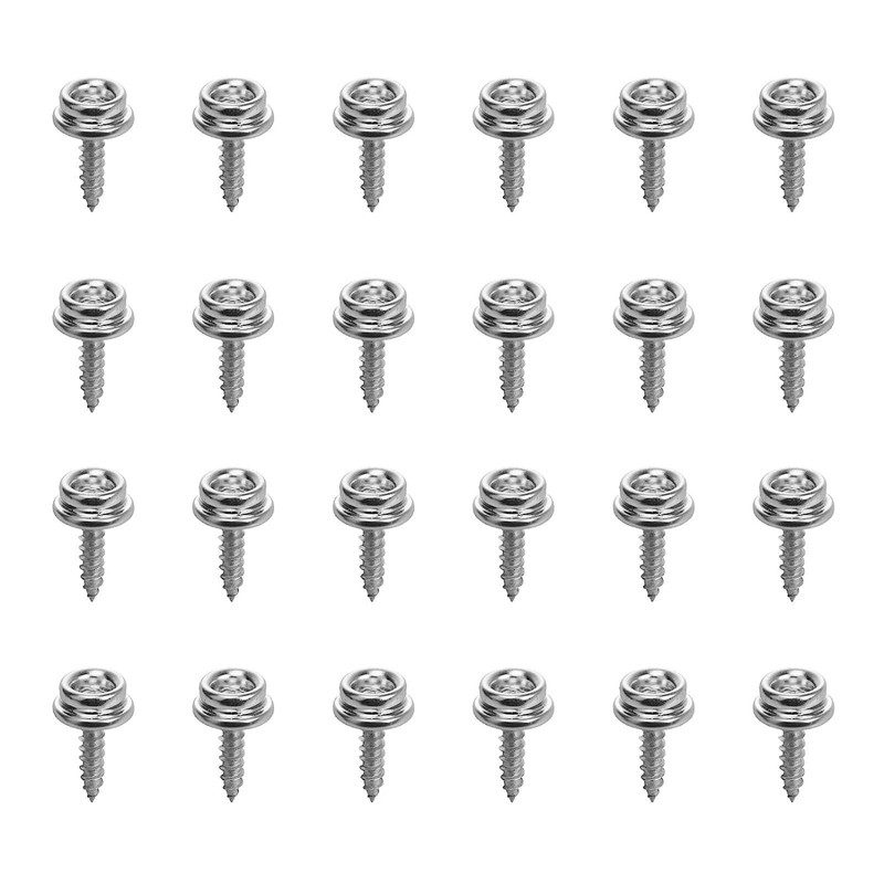 KPPTYTY Stainless Steel Marine Grade Boat Snaps, 24pcs, 3/8" Socket,
