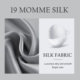 OLESILK King Size Silk Pillow Cases for Hair and Skin, Real Pure 19 Momme Mulberry Silk Pillowcase Zippered, Soft Breathable for Sleeping- Silvergrey, 20''×36''
