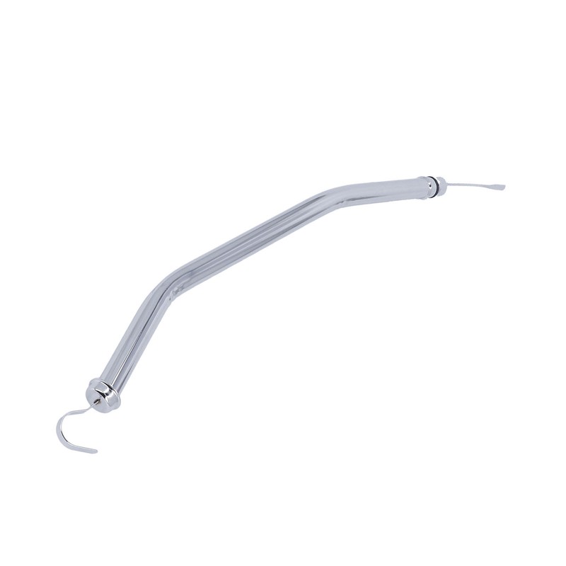 22in Transmission Oil Dipstick Silver Chrome Stainless Steel Tube for