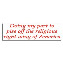 Gear Tatz Doing My Part to Piss Off The Religious Right Wing of America - Imán para coche