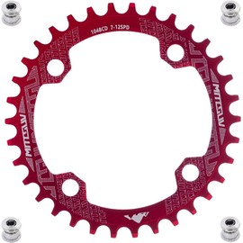 YBEKI 32T 34T 36T 38T Round Bicycle Chainring, Narrow Width Chainrings 104 BCD for Road Bike Mountain Bike BMX MTB