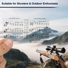 Range Finder Cards - Flexible Measurement Slide Rule, Hunt-R card, Range-R card, Rangefinder Scale, Distance Measurement Rule Tool, Suitable for Hunting Outdoor Activities (4 Pcs)