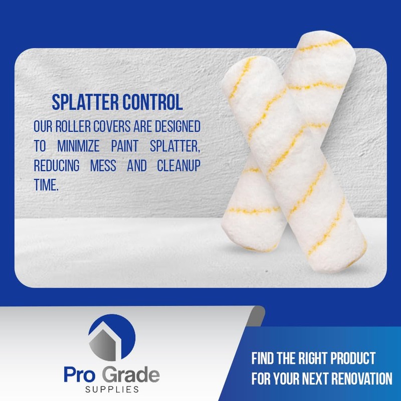 Pro Grade - Paint Roller Covers - 1/2 X 9