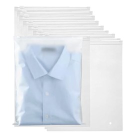 Belit Heavy duty Shirt Packaging Bags for Packaging Products, 50PCS 12x16 inch Resealable Plastic Bags for Skirt, T-Shirts, towels, Frosted Slide Zip Plastic Bags, 3 Mil