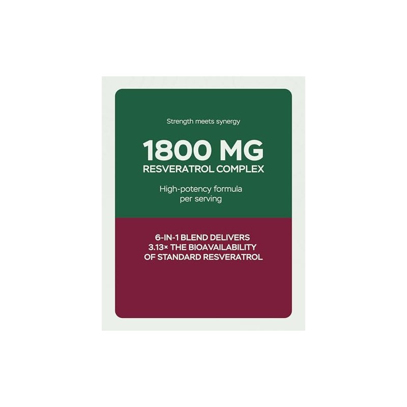 4well Products Complejo Suplemento Resveratrol 1800 Coq10 Quercetina Vitamina Ascorbato