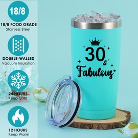 30th Birthday Gifts for Her, 30 Year Old Birthday Gifts for Women, Gifts for Women 30s, Dirty 30 Gifts for Women, 30th Birthday Gifts for Women, Wife, Mom, Daughter, Sister, Best Friends, Bestie