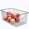 16inch Freezer Wire Storage Organizer Baskets, Household Refrigerator Bin with