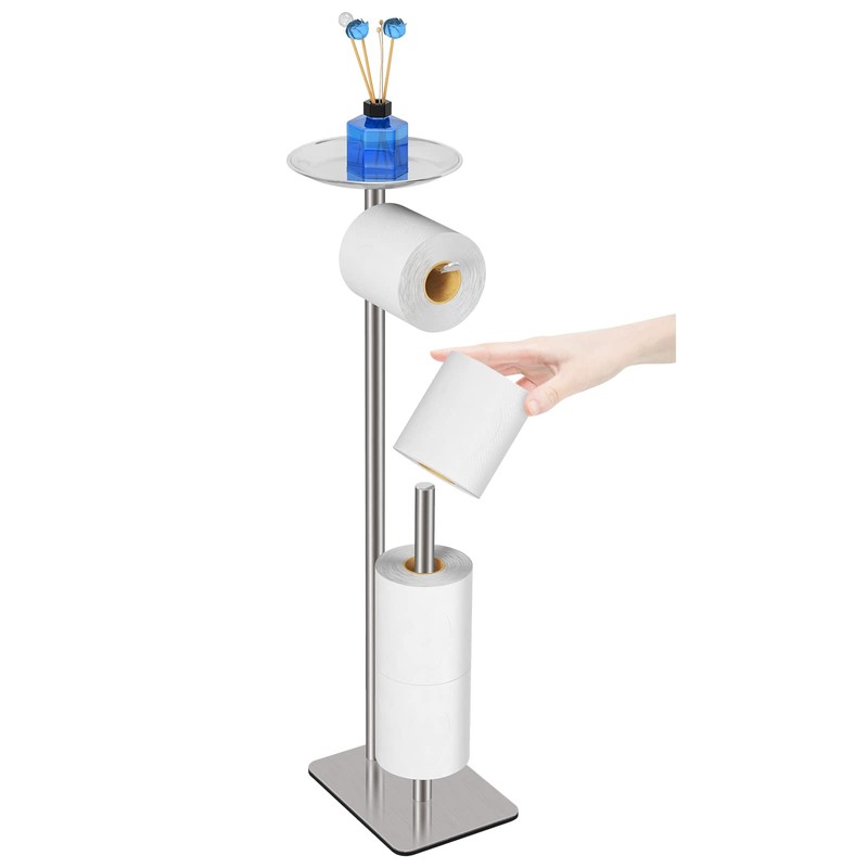 FEILERN Toilet Paper Holder Stand for Bathroom Floor Standing Toilet