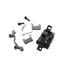 BUCKLOS Zoom HB-100 MTB Line Pulling Hydraulic Disc Brake Calipers Front + Rear, Aluminum Alloy Mountain Bike Hydraulic Disc Brake with is/PM Universal Caliper Adapter for XC Trail, e-Bike, Fat Bike