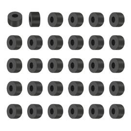 PATIKIL Multi Purpose Rubber Spacer, 50Pcs 4mm ID x 9mm OD x 5mm T Neoprene Round Anti-Vibration Isolation Pads Isolator Rubber Bushings Spacer Washer for HVAC Bolts Car Accessories