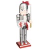 Santa's Workshop Lion Knight Nutcracker, 14" Tall, Silver/Red